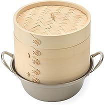 Amazon | ハイスト 竹セイロ 2段 IH鍋つき 業務用 せいろ蒸し器 (21cm2